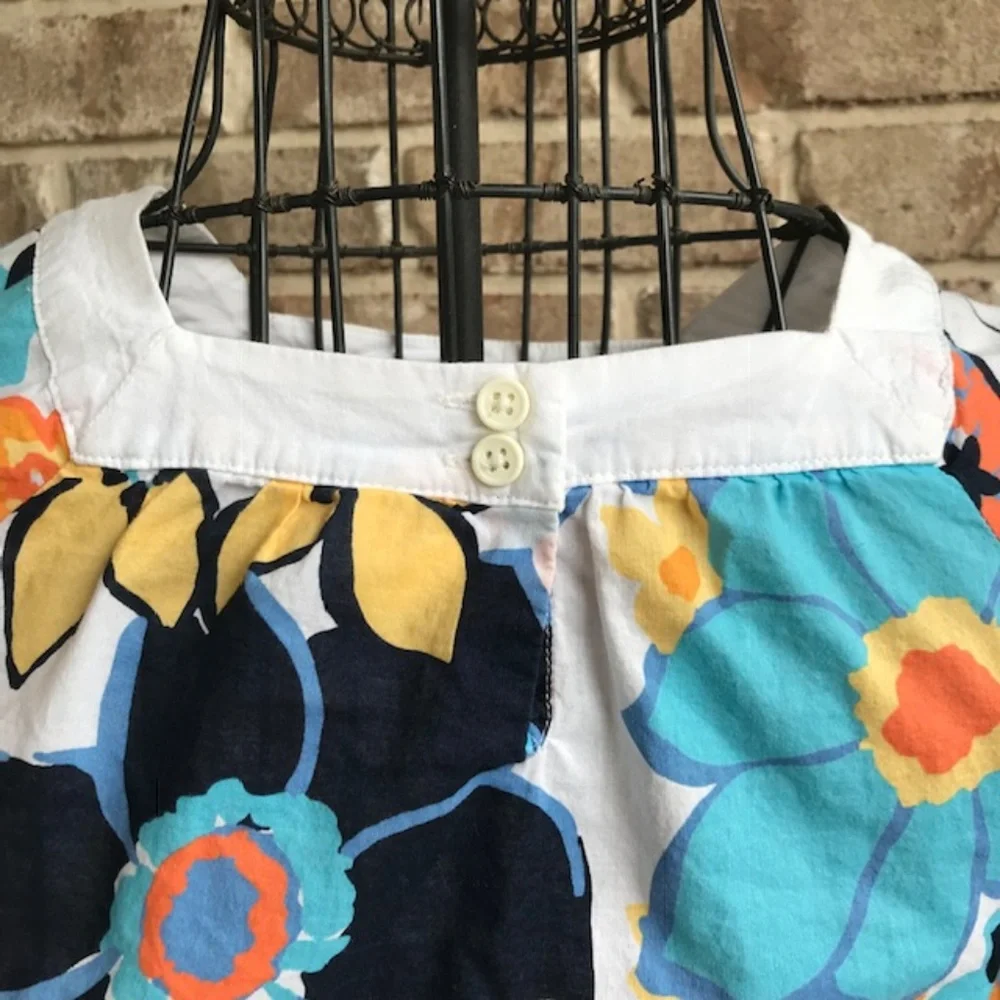 Gymboree Floral Top Batwing Sleeves Embellished